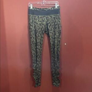 LuluLemon Camo Print High-Waist Leggings in Olive